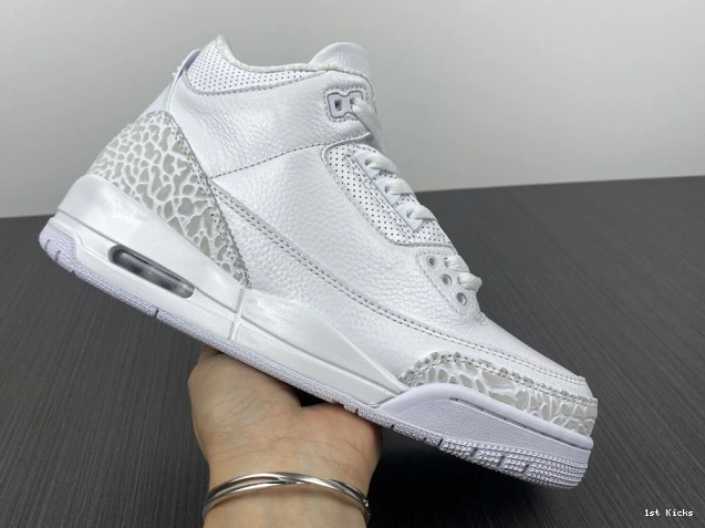 1st Kicks Shoes 429487- 'Triple Jordan GoodFit Air 3 PS White' Retro 952 1201